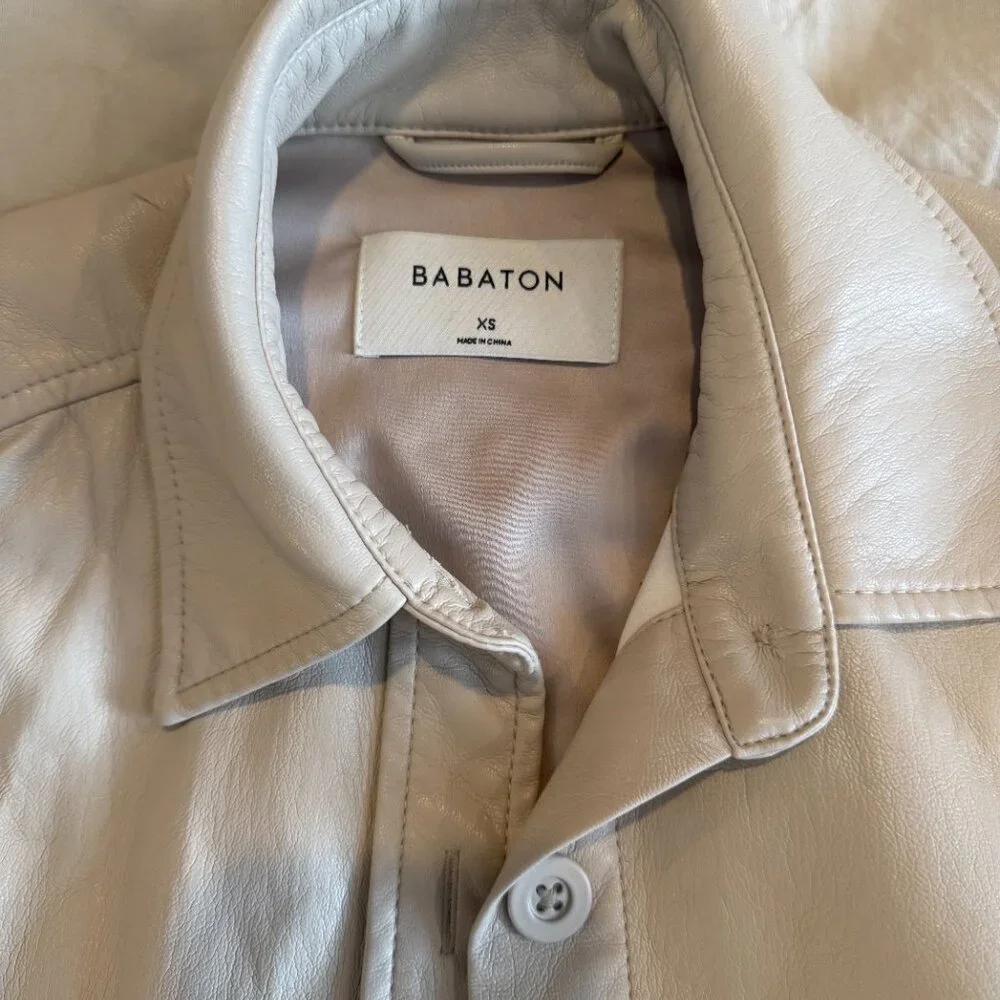 Babaton Aritzia Faux Leather Pelli Shirt Jacket - Picture 3 of 5
